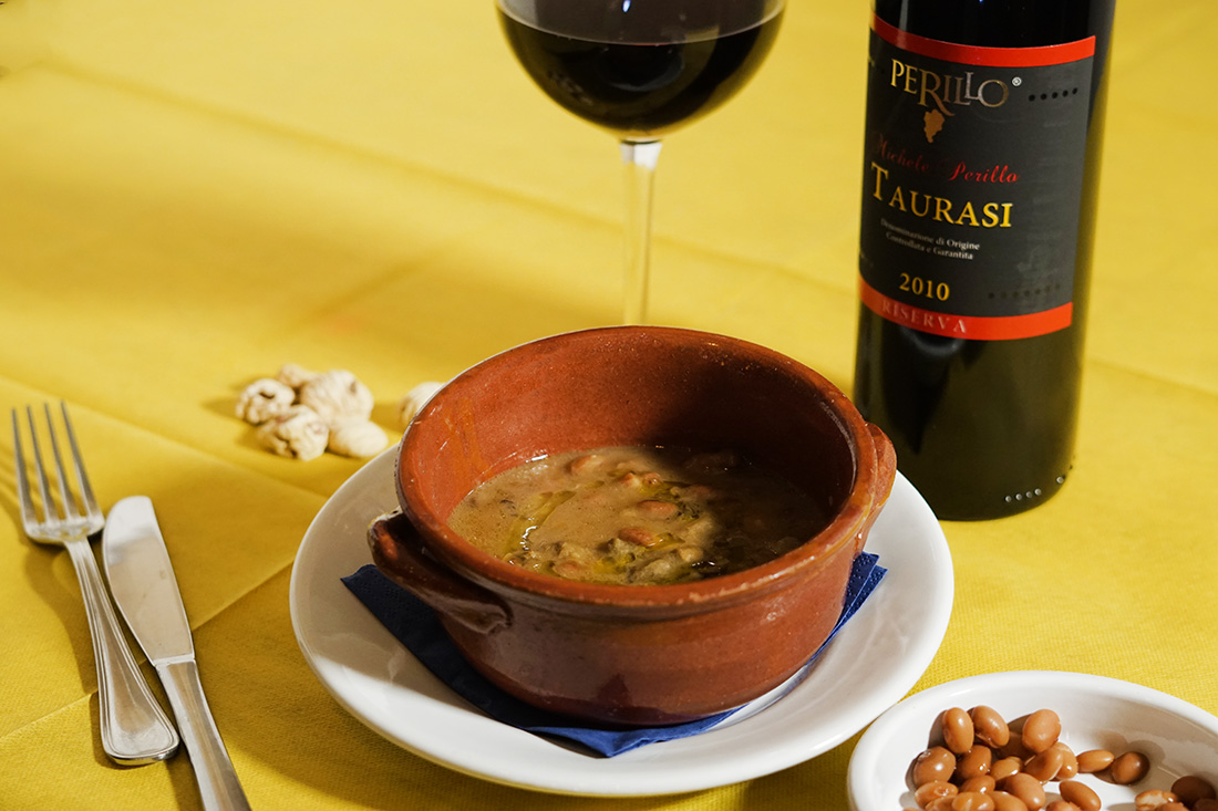 Zuppa di castagne, porcini e fagioli